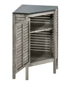 Dehner Eckschrank Southampton, Ca. B50/H90/T50 Cm -Optimal Gartenmöbel Geschäft 6713531 WE FS 002 EckschrankSouthamptonGrau