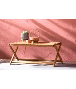 Dehner Tablett-Tisch Macao, Ca. B90/H38/T50 Cm -Optimal Gartenmöbel Geschäft 6713556 WE MO 001 TabletttischMacao