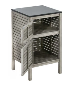 Dehner Schrank Southampton, Ca B50/H90/T50 Cm -Optimal Gartenmöbel Geschäft 6713663 WE FS 002 SchrankSouthampton50Grau