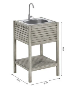 Dehner Spülschrank Southampton, Ca. B50/H90/T50 Cm -Optimal Gartenmöbel Geschäft 6713762 WE BG 001 SpuelschrankSouthamptonNEU