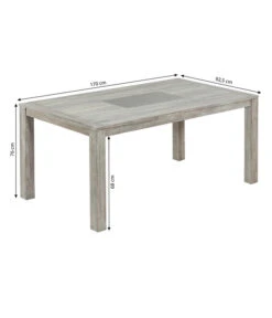 Dehner Tisch Stockholm, Ca. B170/H76/T92,5 Cm -Optimal Gartenmöbel Geschäft 6714695 WE BG 001 TischStockholmFINAL