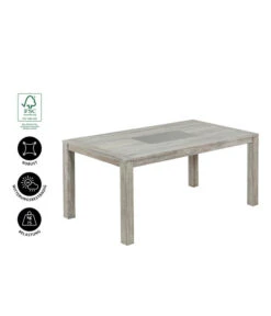 Dehner Tisch Stockholm, Ca. B170/H76/T92,5 Cm -Optimal Gartenmöbel Geschäft 6714695 WE IG 001 TischStockholm