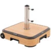 Doppler Schirmständer AluWood Trolley, 50 Kg -Optimal Gartenmöbel Geschäft 6738017 WE FS 001 AluwoodSockel50kg