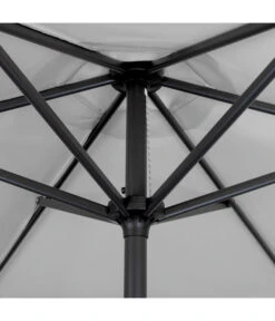 Derby Kurbelschirm Basic Lift Neo, Rund, Ca. Ø180 Cm -Optimal Gartenmöbel Geschäft 6739130 WE DE 001 BasicLiftNeo180hellgrau