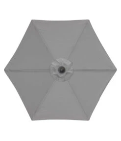 Derby Kurbelschirm Basic Lift Neo, Rund, Ca. Ø180 Cm -Optimal Gartenmöbel Geschäft 6739130 WE FS 003 BasicLiftNeo180hellgrau