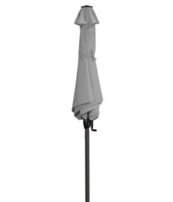 Derby Kurbelschirm Basic Lift Neo, Rund, Ca. Ø180 Cm -Optimal Gartenmöbel Geschäft 6739130 WE FS 004 BasicLiftNeo180hellgrau