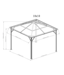 Sojag Pavillon Verona -Optimal Gartenmöbel Geschäft 6752679 WE FS 002 PavillonVerona