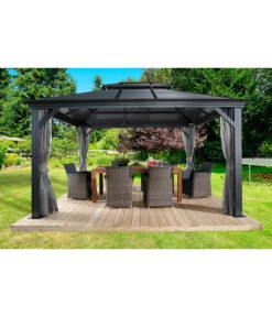 Sojag Pavillon Mykonos -Optimal Gartenmöbel Geschäft 6752729 WE MO 001 PavillonMykonos