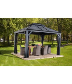 Sojag Pavillon Mykonos -Optimal Gartenmöbel Geschäft 6752729 WE MO 004 PavillonMykonos