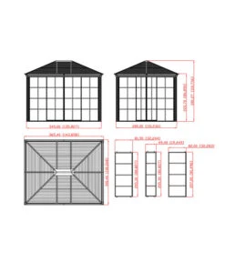 Sojag Pavillon Striano 10x12 -Optimal Gartenmöbel Geschäft 6752760 WE FS 005 PavillonStriano