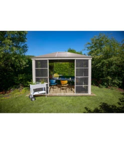 Sojag Pavillon Striano 10x12 -Optimal Gartenmöbel Geschäft 6752760 WE MO 002 PavillonStriano
