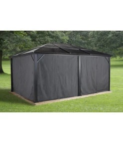 Sojag Vorhang-Set Meridien 12x16 -Optimal Gartenmöbel Geschäft 6752851 WE MO 001 VorhangSetMeridien