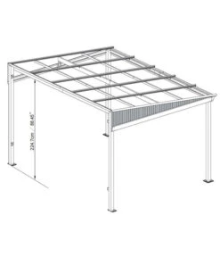 Sojag Terrassenüberdachung St. Barthelemy -Optimal Gartenmöbel Geschäft 6752885 WE FS 002 TUeberdachung10x14