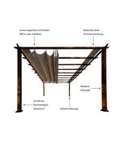 Paragon Outdoor Pavillon Florenz, Ca. B505/H236/T350 Cm -Optimal Gartenmöbel Geschäft 6752927 WE IG 001 PergolaFlorenz11x16