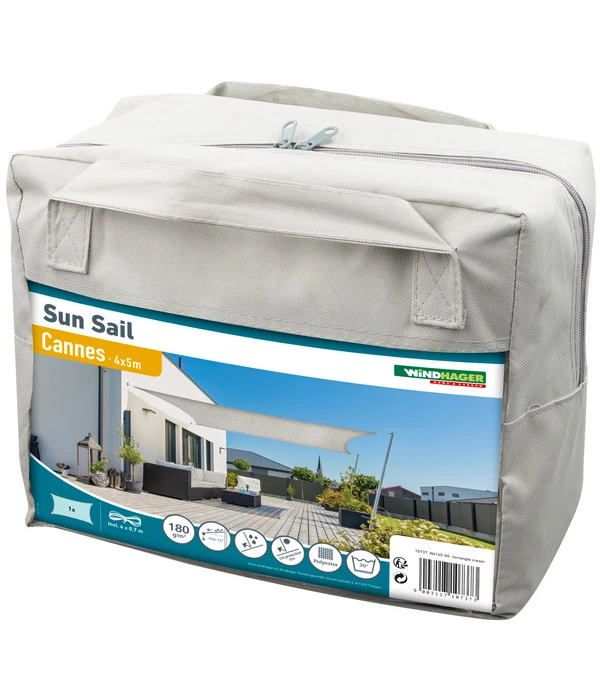 Windhager Sonnensegel Cannes, Rechteckig, Ca. B500/T400 Cm 4 Windhager Sonnensegel Cannes, Rechteckig, Ca. B500/T400 Cm – Bild 2
