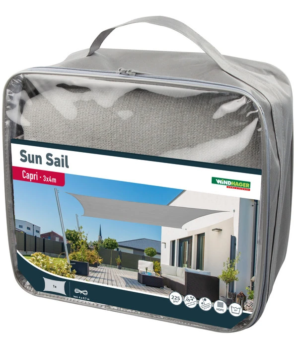 Windhager Sonnensegel Capri, Rechteckig, Ca. B400/T300 Cm 4 Windhager Sonnensegel Capri, Rechteckig, Ca. B400/T300 Cm – Bild 2