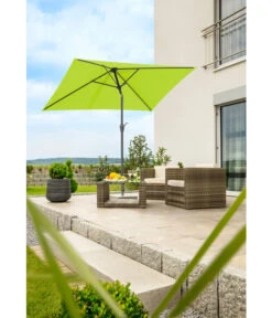 Schneider Sonnenschirm Bilbao, Rechteckig, Ca. B210/T130 Cm -Optimal Gartenmöbel Geschäft 6833982 WE MO 001 Bilbao210x130Gruen