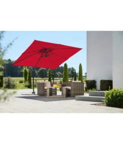 Schneider Ampelschirm Rhodos Junior, Quadratisch, Ca. B270/T270 Cm -Optimal Gartenmöbel Geschäft 6834030 WE MO 001 RhodosJunior270x270