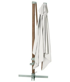 Dehner Ampelschirm Zypern, Holzoptik, Quadratisch, Ca. B300/T300 Cm -Optimal Gartenmöbel Geschäft 6865422 WE FS 002 AmpelschirmZypernHolzBeige