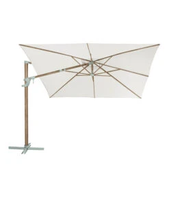 Dehner Ampelschirm Zypern, Holzoptik, Quadratisch, Ca. B300/T300 Cm -Optimal Gartenmöbel Geschäft 6865422 WE FS 004 AmpelschirmZypernHolzBeige