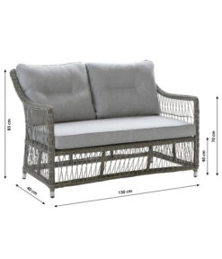 Dehner Geflechtlounge Santos, 4-teilig -Optimal Gartenmöbel Geschäft 6875074 WE BG 001 LoungeSantosNEU