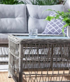 Dehner Geflechtlounge Santos, 4-teilig -Optimal Gartenmöbel Geschäft 6875074 WE DE 001 LoungeSantosNEU