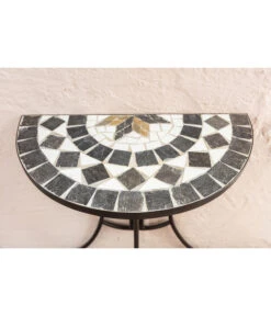 Dehner Mosaiktisch Diana Halbrund, Ca. B60/H72,5/T31,5 Cm -Optimal Gartenmöbel Geschäft 6875082 WE DE 001 TischHalbrundDiana
