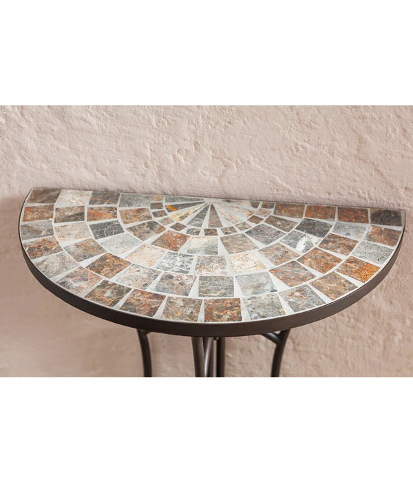 Dehner Mosaiktisch Grazia Halbrund, Ca. B60/H72,5/T31,5 Cm 6 Dehner Mosaiktisch Grazia Halbrund, Ca. B60/H72,5/T31,5 Cm – Bild 4