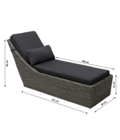 Dehner Sunlounger Toska, Ca. B64/H80/T180 Cm -Optimal Gartenmöbel Geschäft 6875744 WE BG 001 LiegeToskaNeu