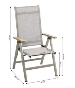 Dehner Klappsessel Cleveland, Hellbraun -Optimal Gartenmöbel Geschäft 6894109 WE BG 001 KlappsesselCleveland