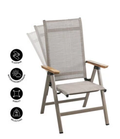 Dehner Klappsessel Cleveland, Hellbraun -Optimal Gartenmöbel Geschäft 6894109 WE IG 001 KlappsesselClevelandHBNEU