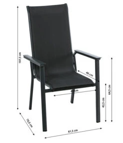 Dehner Stapelstuhl Cleveland, Dunkelgrau -Optimal Gartenmöbel Geschäft 6894133 WE BG 001 StapelstuhlClevelandNeu