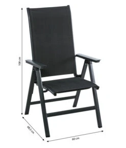 Dehner Klappsessel Cleveland, Dunkelgrau -Optimal Gartenmöbel Geschäft 6894141 WE BG 001 DehnerKlappsesselClevelandNEU