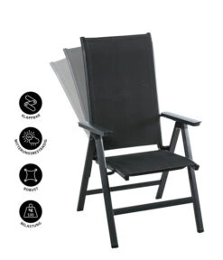 Dehner Klappsessel Cleveland, Dunkelgrau -Optimal Gartenmöbel Geschäft 6894141 WE IG 001 KLAPPSESSELCLEVELANDGRA