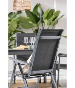 Dehner Klappsessel Cleveland, Dunkelgrau -Optimal Gartenmöbel Geschäft 6894141 WE MO 001 KlappsesselClevelandGrau