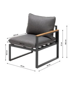 Dehner Balkonset Padua, 5-teilig -Optimal Gartenmöbel Geschäft 6894174 WE BG 001 BalkongruppePadua