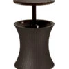 Keter Beistelltisch Pacific Cool Bar, Ca. Ø49,5/H57-82,5 Cm