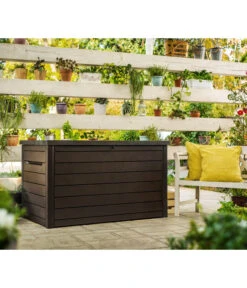 Keter Auflagenbox Ontario, 870 Liter, Ca. B147/H86/T83 Cm -Optimal Gartenmöbel Geschäft 6894919 WE MO 003 AuflagenboxOntario