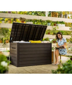 Keter Auflagenbox Ontario, 870 Liter, Ca. B147/H86/T83 Cm -Optimal Gartenmöbel Geschäft 6894919 WE MO 004 AuflagenboxOntario