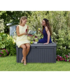 Keter Aufbewahrungsbox Borneo, 416 Liter, Ca. B130/H63/T70 Cm -Optimal Gartenmöbel Geschäft 6894935 WE MO 003 KeterAufbewahrungsbox