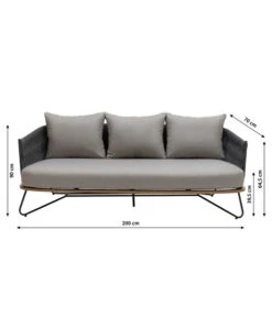 Dehner Gartenlounge Monte Carlo, 4-teilig -Optimal Gartenmöbel Geschäft 6895346 WE BG 001 LoungeMonteCarlo