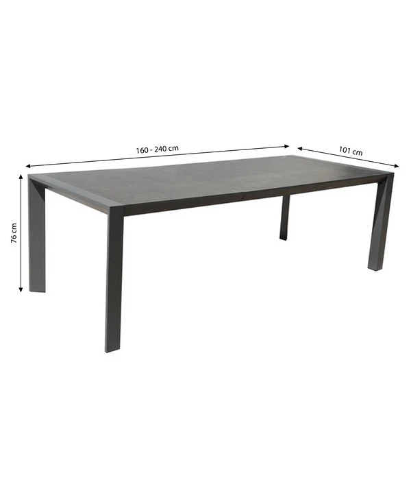 Dehner Ausziehtisch Cleveland, Ca. B160-240/H76/T101 Cm 5 Dehner Ausziehtisch Cleveland, Ca. B160-240/H76/T101 Cm – Bild 3