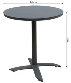 Dehner Klapptisch Riverside, Ca. Ø69,5/H75 Cm -Optimal Gartenmöbel Geschäft 6895411 WE BG 001 DehnerKlapptischRiversideRund
