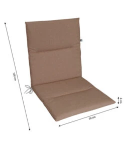 KETTtex Niederlehnerpolster Lindos Taupe, Ca. B100/H4/T50 Cm -Optimal Gartenmöbel Geschäft 6907000 WE BG 001 KETTtexNiederlehnerpolsterLindosTaupe