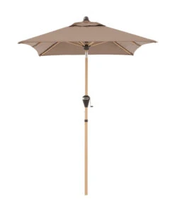 Doppler Sonnenschirm Aluwood Ultra, Rechteckig, Ca. B210/T140 Cm -Optimal Gartenmöbel Geschäft 6910426 WE FS 003 AluWoodAutoTiltUltra210x140Greige