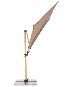 Doppler Pendelschirm Aluwood, Rechteckig, Ca. B300/T220 Cm -Optimal Gartenmöbel Geschäft 6910525 WE FS 006 PendelschirmAluWoodGreige