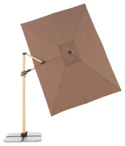 Doppler Pendelschirm Aluwood, Rechteckig, Ca. B300/T220 Cm -Optimal Gartenmöbel Geschäft 6910525 WE FS 008 PendelschirmAluWoodGreige