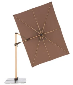 Doppler Pendelschirm Aluwood, Rechteckig, Ca. B300/T220 Cm -Optimal Gartenmöbel Geschäft 6910525 WE FS 010 PendelschirmAluWoodGreige