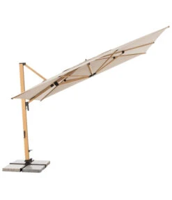 Doppler Pendelschirm Aluwood XL, Rechteckig, Ca. B400/T300 Cm -Optimal Gartenmöbel Geschäft 6910533 WE FS 004 PendelschirmAluWoodXL400x300Esche