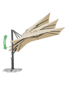 Schneider Ampelschirm Rhodos Smart, Quadratisch, Ca. B300/T300 Cm -Optimal Gartenmöbel Geschäft 6953384 6953434 WE IG 003 SchneiderAmpelschirmRhodosSmart